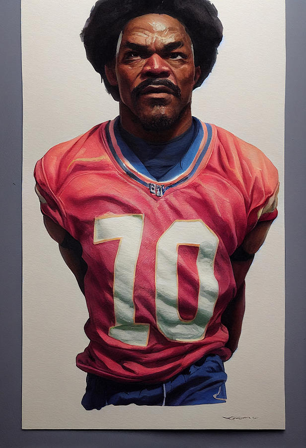 Fantasy Painting - Portrait  of  NFL  Player  Walter  Payton    extremely  detai  6b73d043d645  645b6455632  645a645563 by Celestial Images