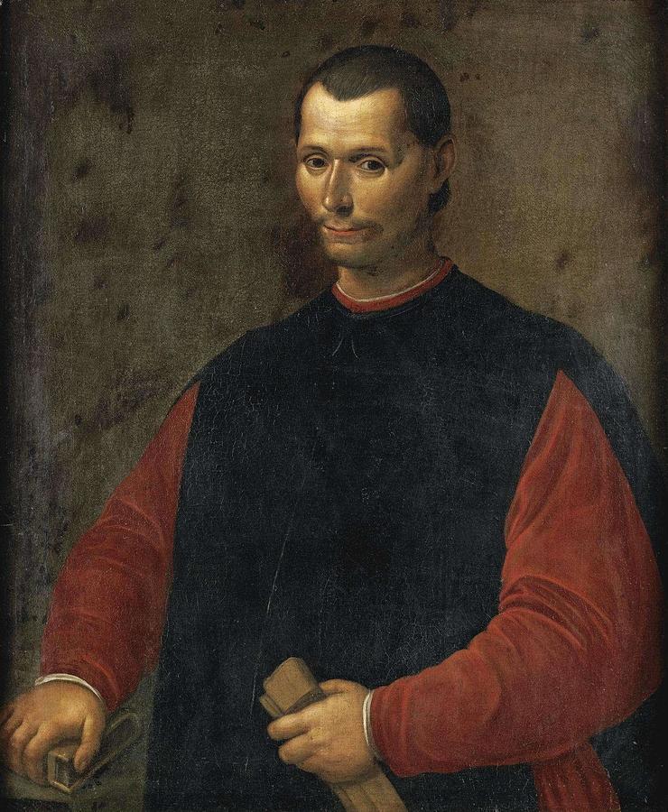 Portrait of Niccolo Machiavelli 1469-1527 Painting by Santi di Tito