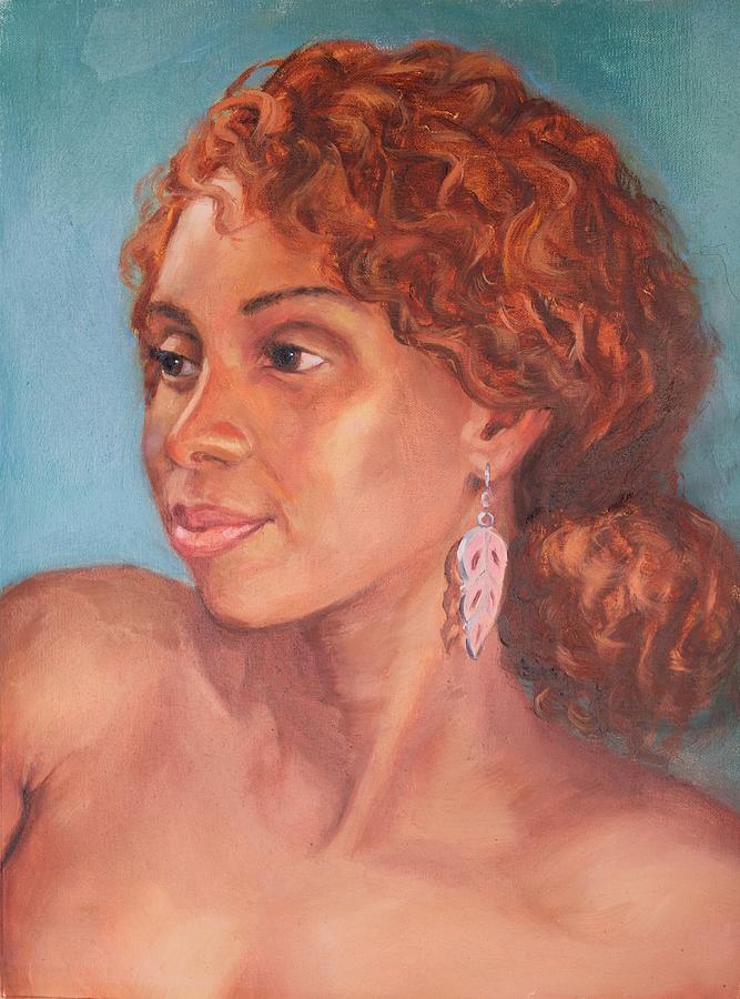 Portrait of Nicole Painting by Marian Berg