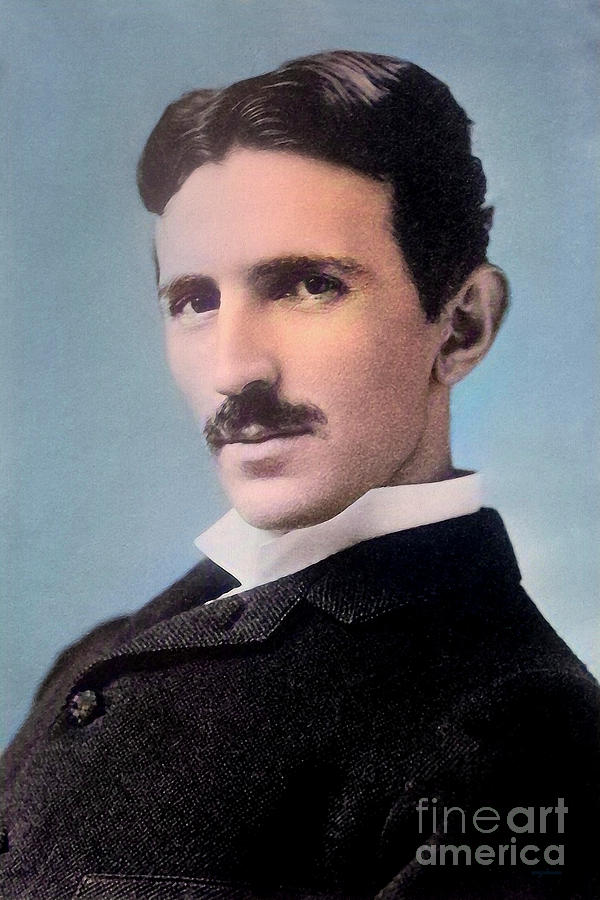 Portrait of Nikola Tesla 20210328 Photograph by Wingsdomain Art and Photography