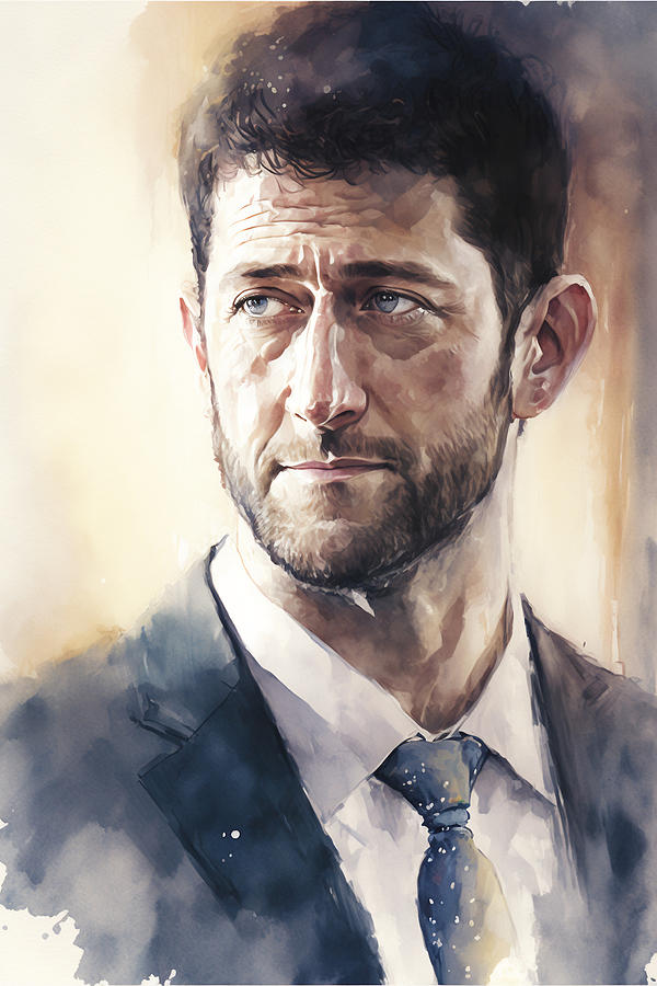 Portrait of Paul Ryan Digital Art by Kai Saarto