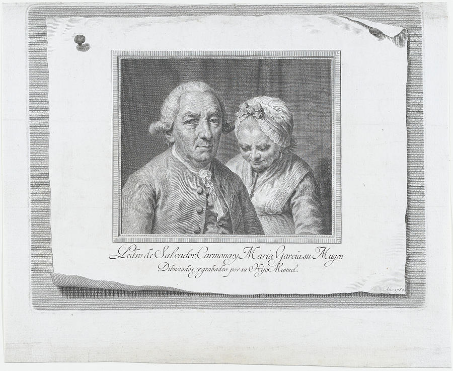 Portrait of Pedro de Salvador Carmona and his wife Maria Garca 1780 Painting by MotionAge Designs