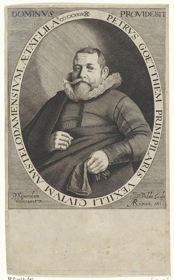 Portrait of Petrus Goetthem, Jan van de Velde Painting by MotionAge Designs
