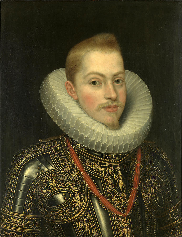 Portrait of Philip III, King of Spain Painting by Workshop of Frans Pourbus the Younger