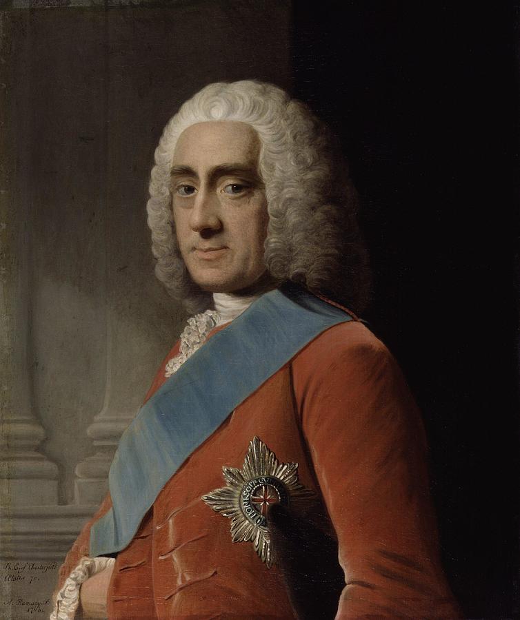 Portrait of Philip Stanhope 4th Earl of Chesterfield 1694-1773 Painting ...