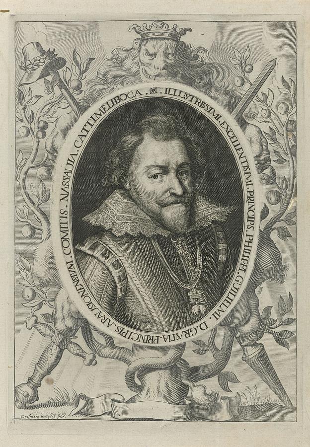 Portrait of Philip Willem, Prince of Orange, Crispijn van den Queborn, 1624 Painting by MotionAge Designs