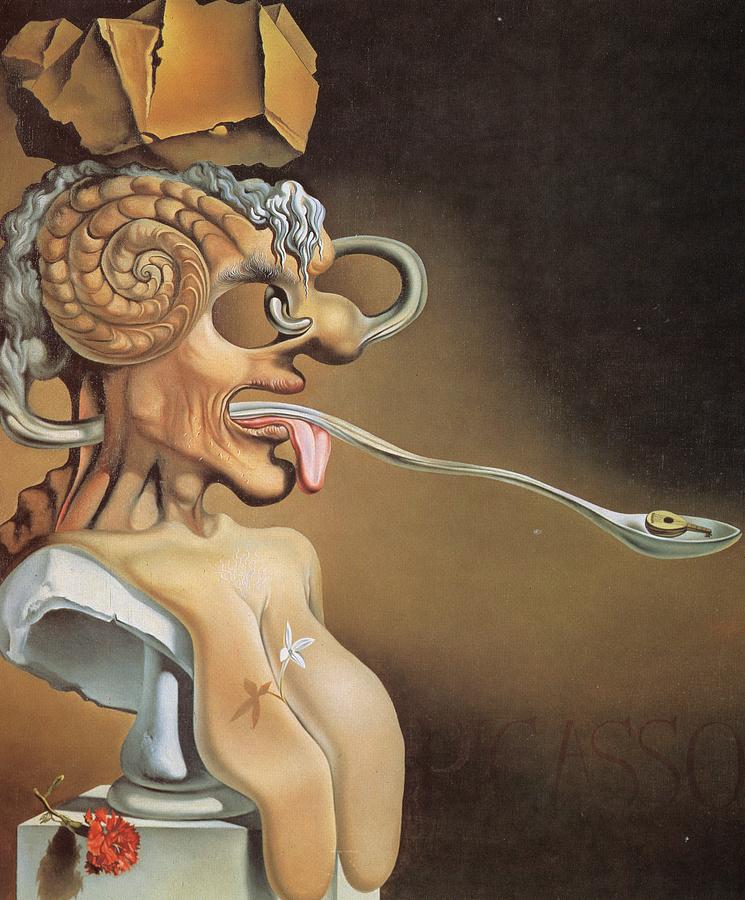 Portrait Of Picasso Surrealist Dali Painting Painting By Salvador Dali