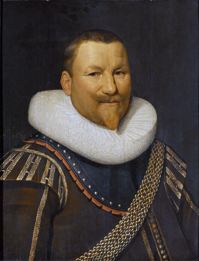 Portrait of Pieter Pietersz Heijn Painting by Workshop of Jan Daemen Cool
