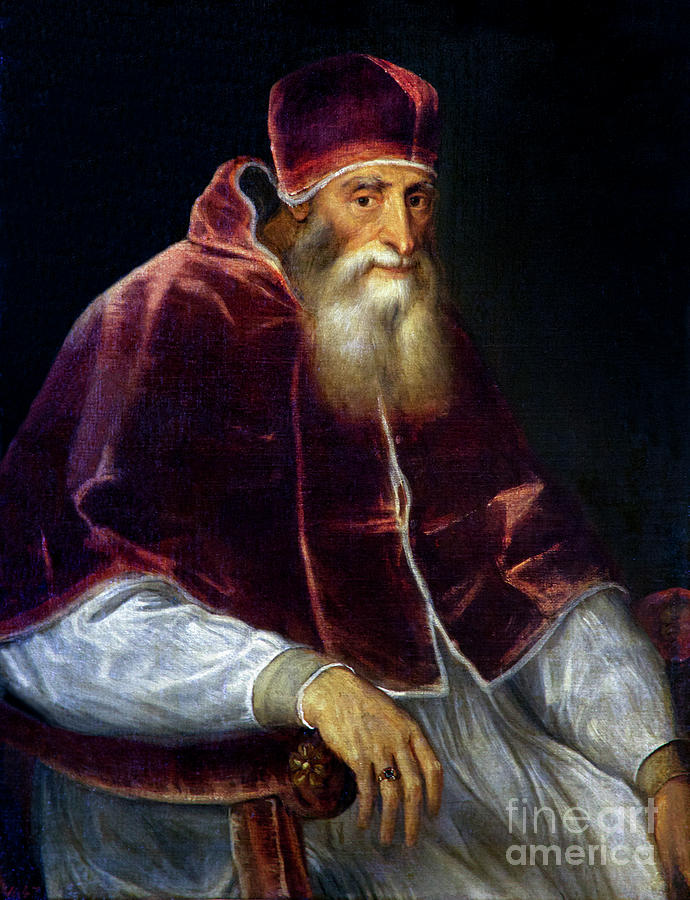 Portrait of Pope Paul III, 1548 Photograph by Titian - Fine Art America