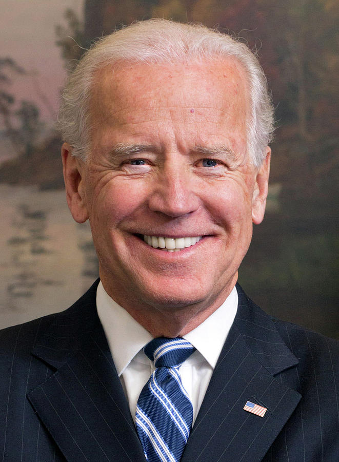 Portrait of President Joe Biden - 2 Painting by Celestial Images
