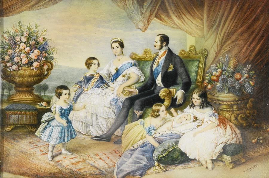Prince Albert and Their Children New 15x20 Print Portrait of Queen Victoria