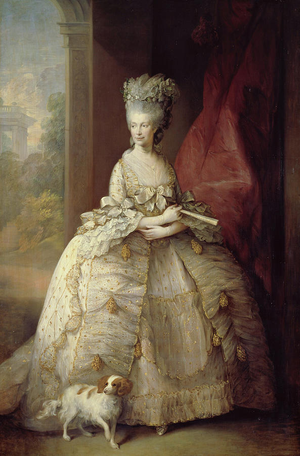 Portrait of Queen Charlotte of England Painting by Thomas Gainsborough ...