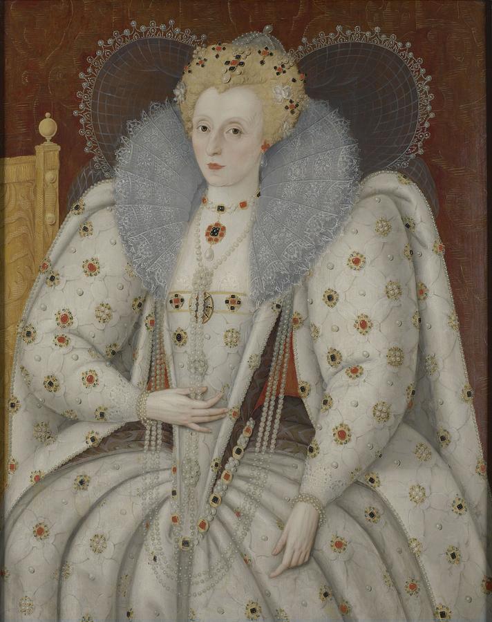 Portrait of Queen Elizabeth I 1558-1603 Painting by Marcus Gheeraerts ...