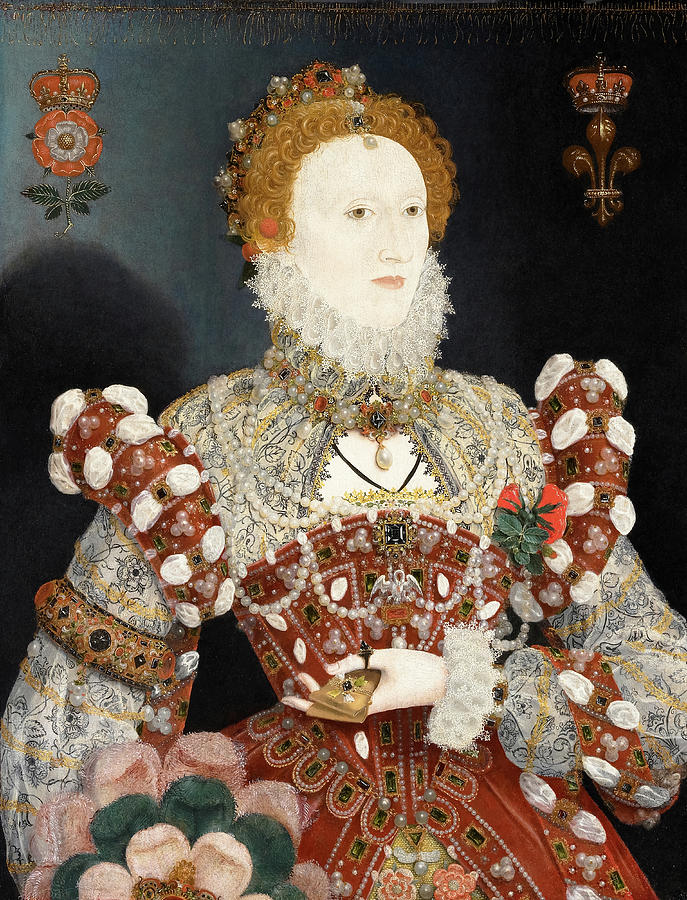 Portrait of Queen Elizabeth I, 1574 Painting by Nicholas Hilliard ...