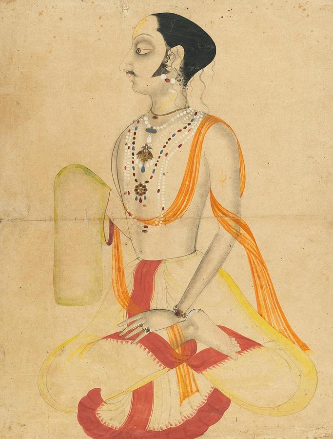 Portrait of Rana Amar Singh I I at Worship Drawing by Anonymous - Fine ...