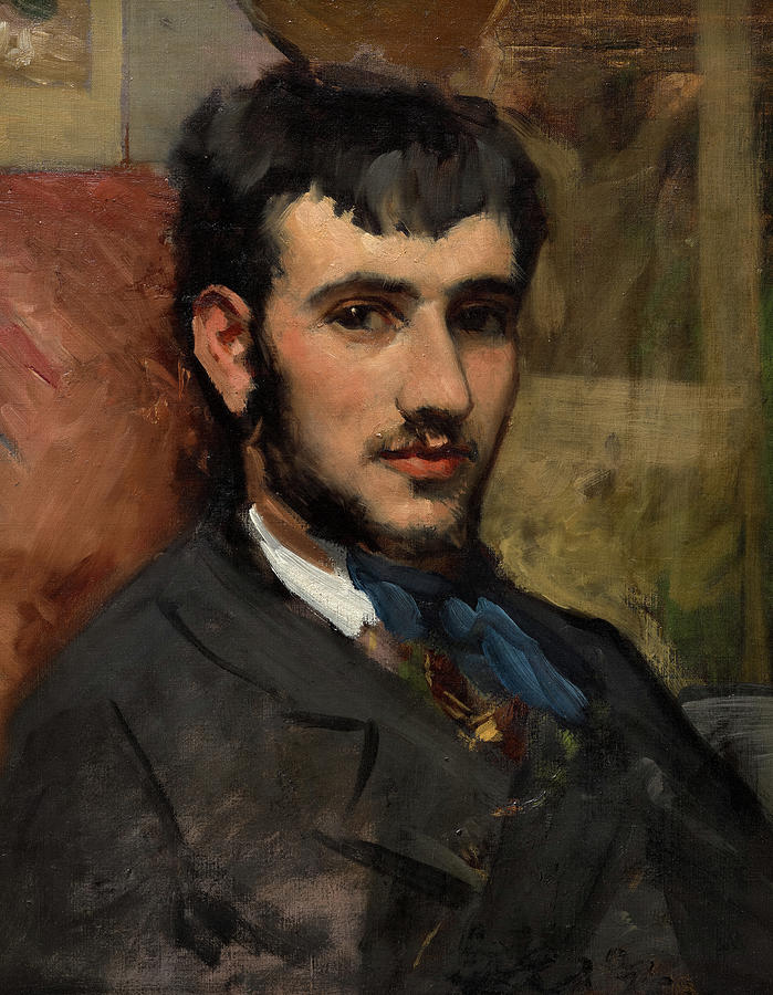 Portrait of Renoir, 1867 Painting by Frederic Bazille - Pixels