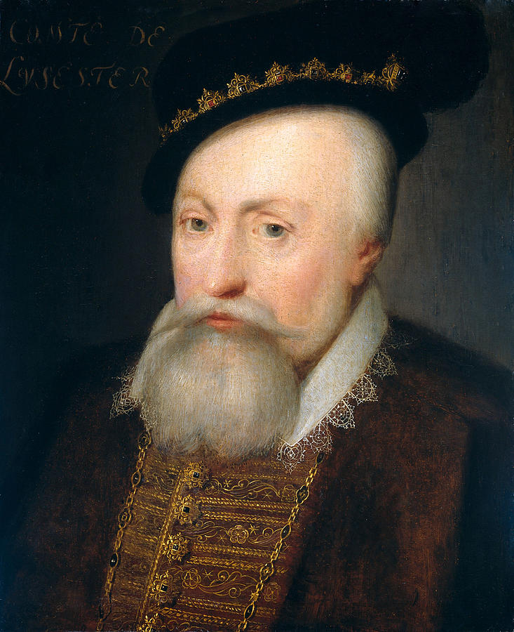 Portrait of Robert Dudley, Earl of Leicester Painting by Workshop of Jan Anthonisz van Ravesteyn