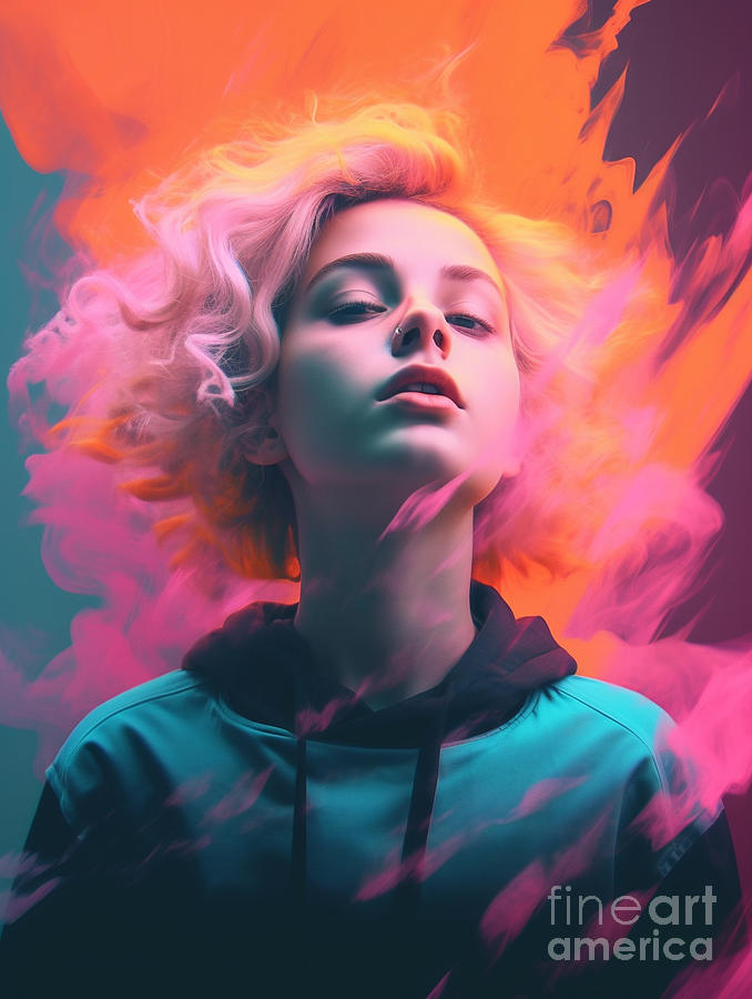 Portrait  Of  Ross  Tran    Surreal  Cinematic  Minima     By Asar Studios Painting