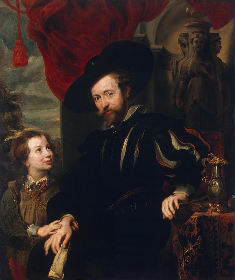 Portrait of Rubens with his son Albert Drawing by Master Art Collection ...