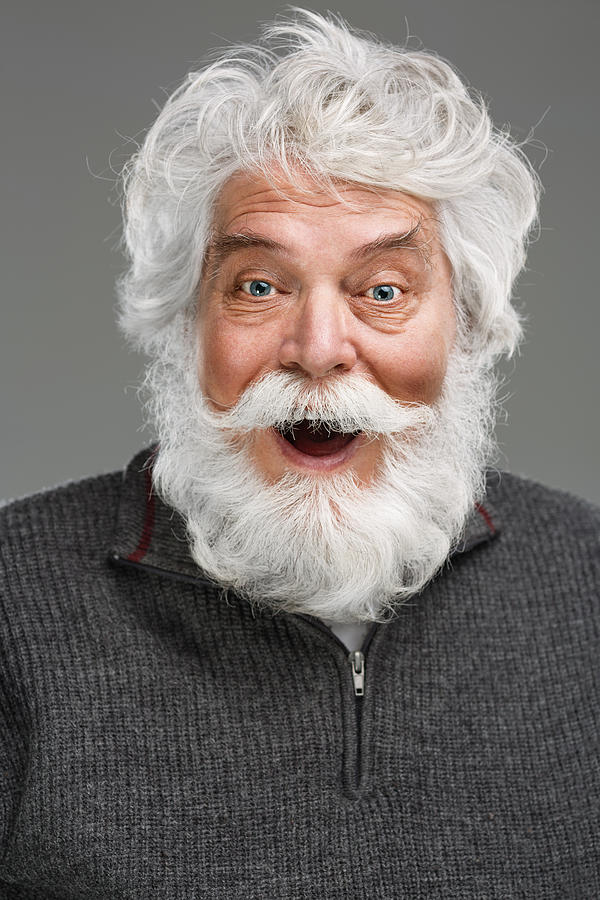 Portrait of senior man with white beard and mustache Photograph by Pixelfit