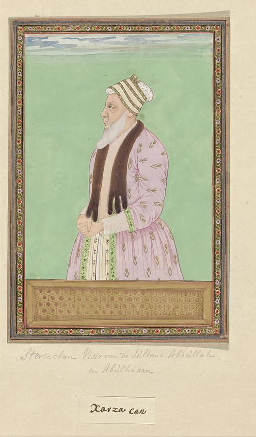 Portrait of Sharza Khan, who served as a vizier in the time of Sultan Abdullah and is also a sight i Painting by Artistic Rifki