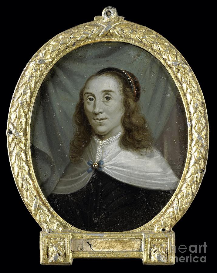 Portrait Painting - Portrait of Sibylle van Griethuysen, Poet in Groningen, Arnoud van Halen, 1700 - 1732 by Shop Ability
