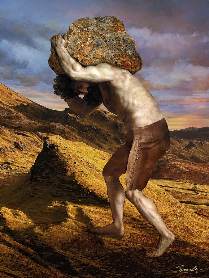 Portrait of Sisyphus Digital Art by M Spadecaller