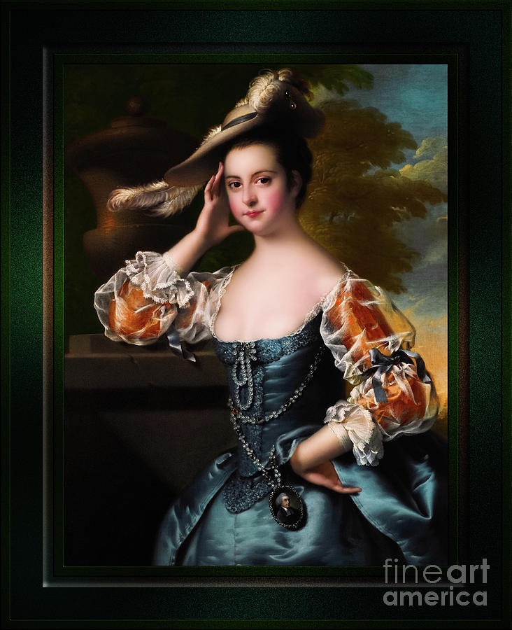 Portrait of Susannah Hope by Joseph Wright Remastered Xzendor7 Fine Art Classical Reproductions Painting by Xzendor7