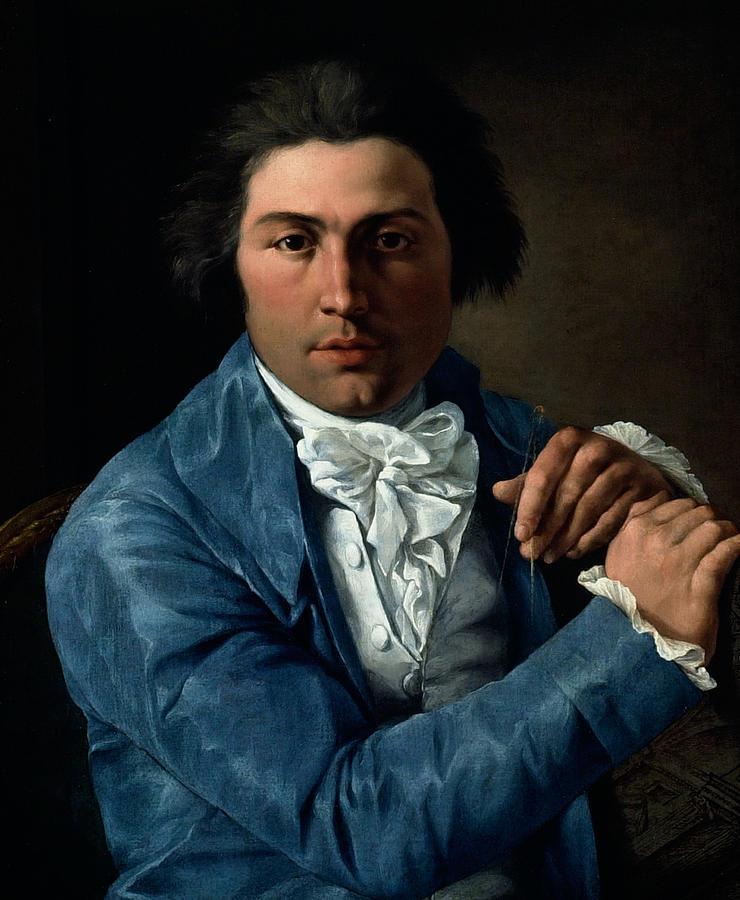 Portrait of the Architect Giuseppe Valadier Painting by Pietro Labruzzi