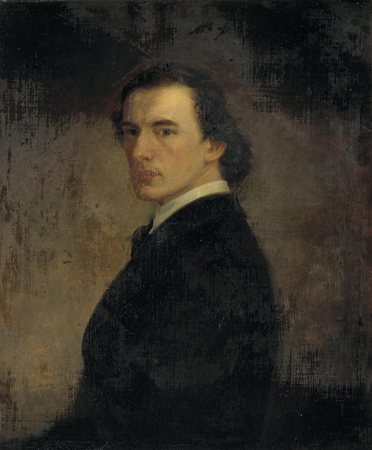 Portrait of the Artist  Age Painting by William Edgar Marshall