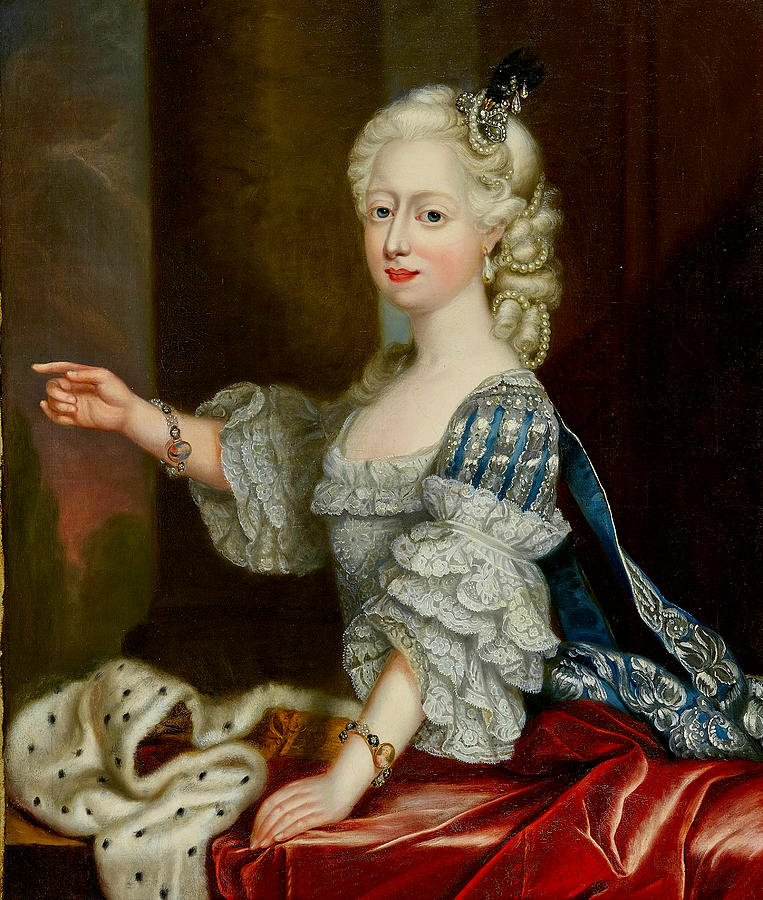 Portrait of the Duchess of Brunswick Painting by Thomas Frye | Fine Art ...