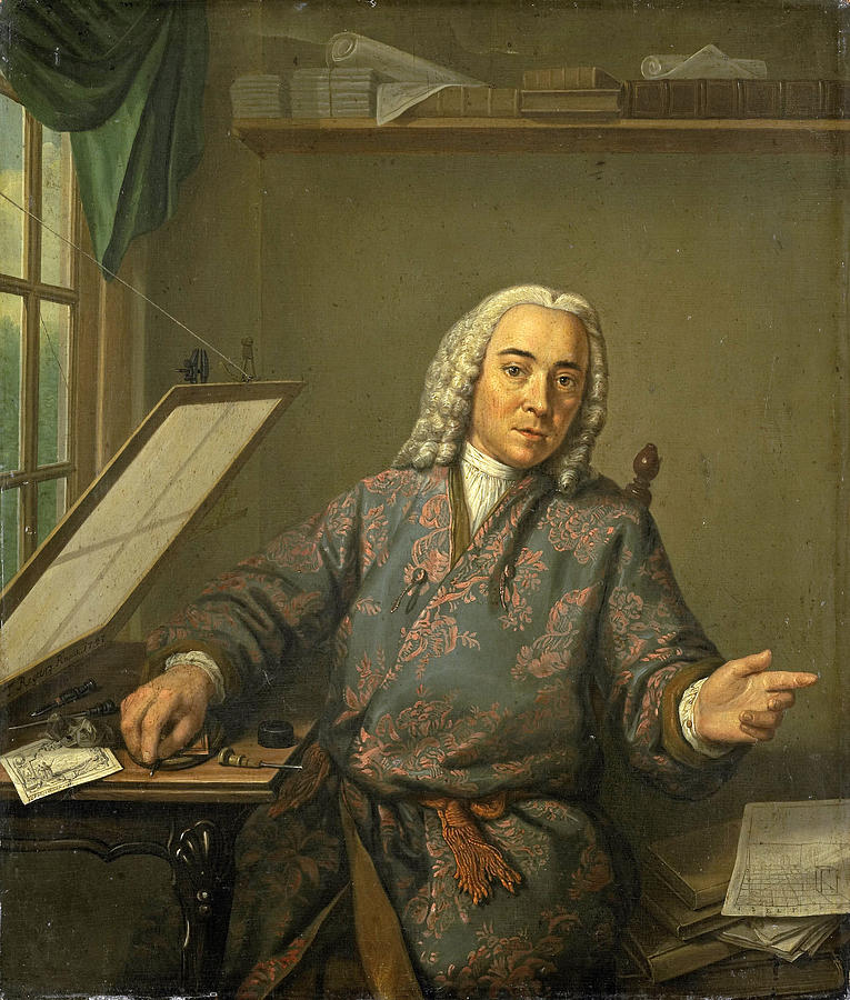 Portrait of the Engraver Jan Casper Philips Painting by Tibout Regters
