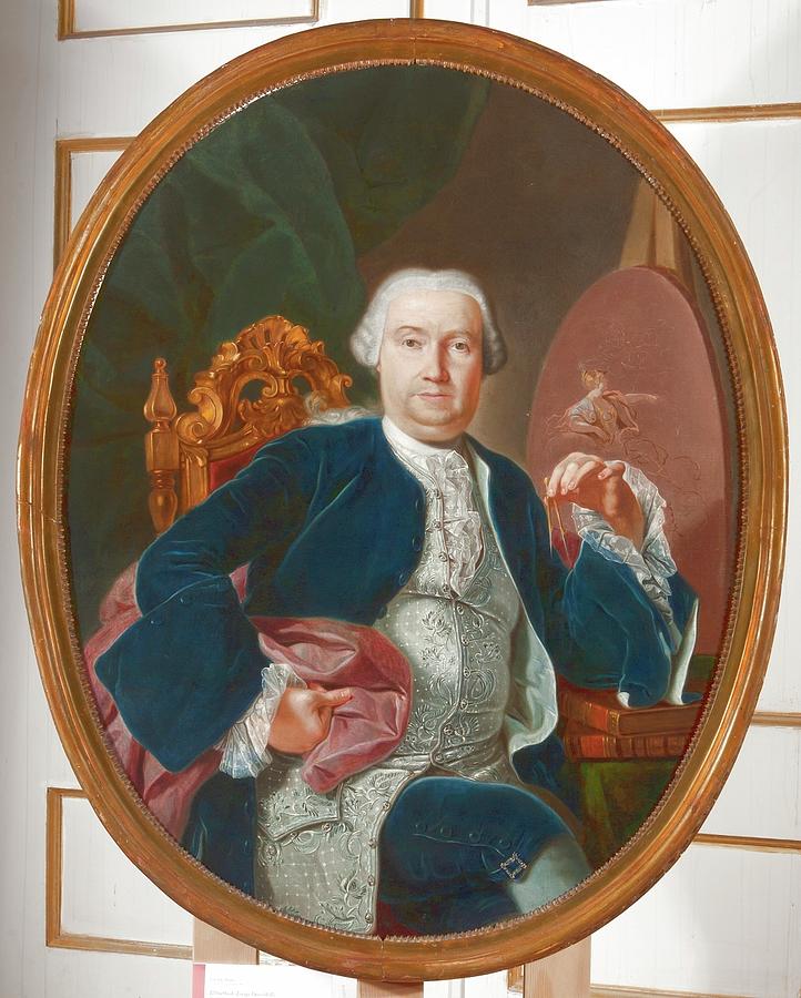 Portrait Painting - Portrait of the famous architect Luigi Vanvitelli  1700-1773  by Giacinto Diano