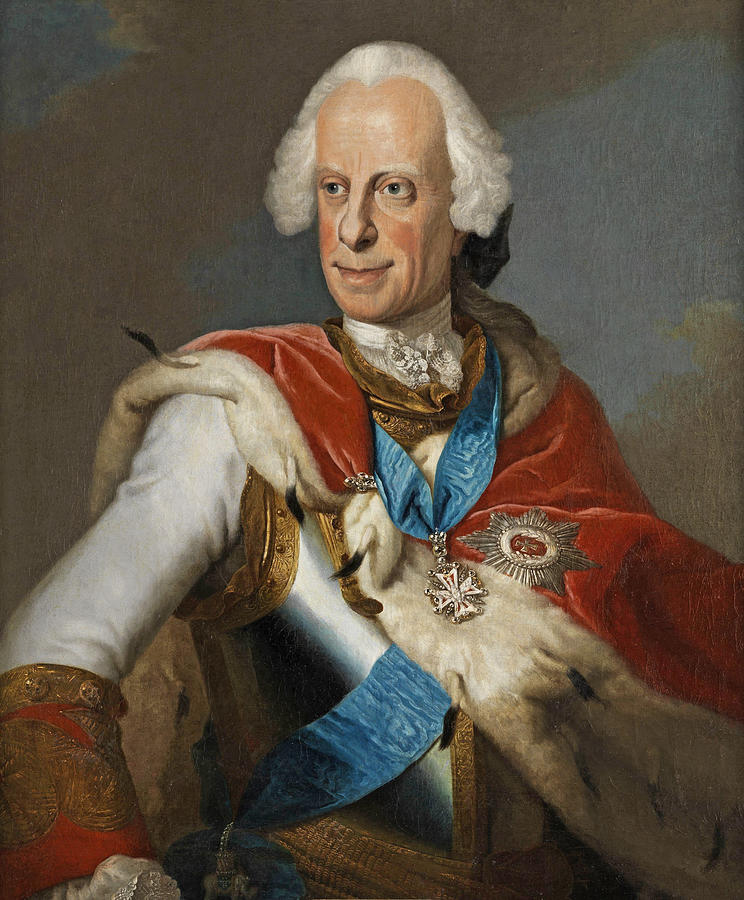 Portrait of the Landgrave Ludwig VIII of Hesse-Darmstadt Painting by Workshop of Johann Christian Fiedler