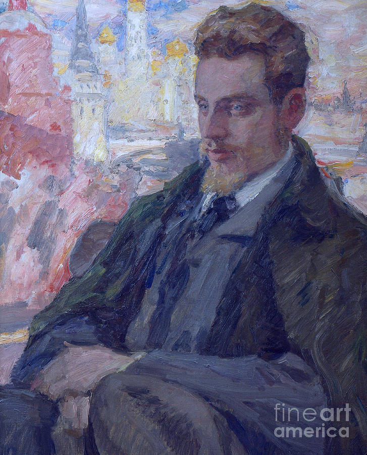Portrait of the poet Rainer Maria Rilke Painting by Leonid Osipovich Pasternak