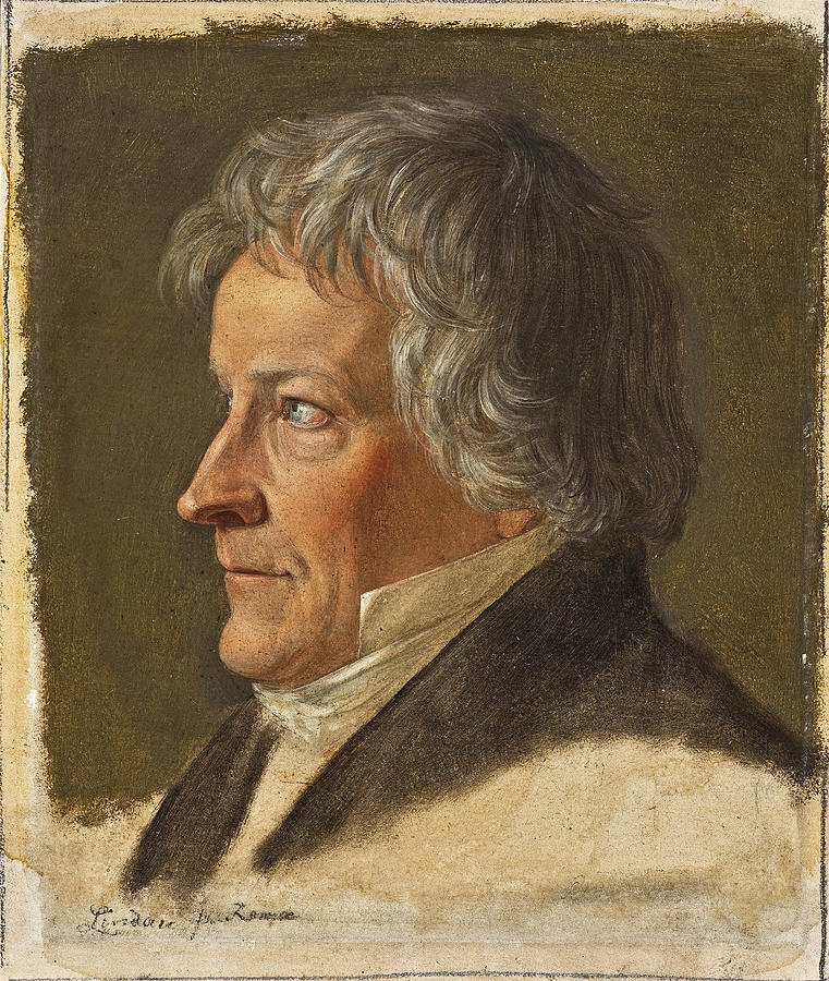 Portrait of Thorvaldsen Painting by Dietrich Wilhelm Lindau