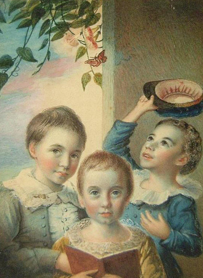 Boys Painting - Portrait of Three Boys by Thomas Badger