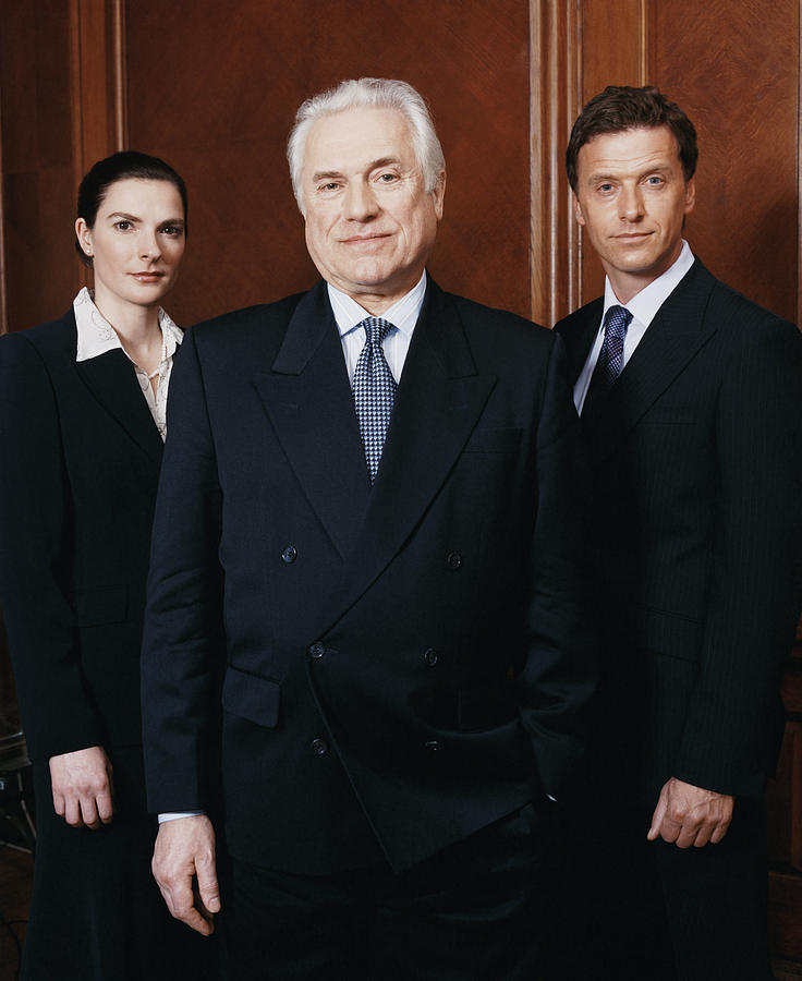Portrait of Three Business Executives Photograph by A J James