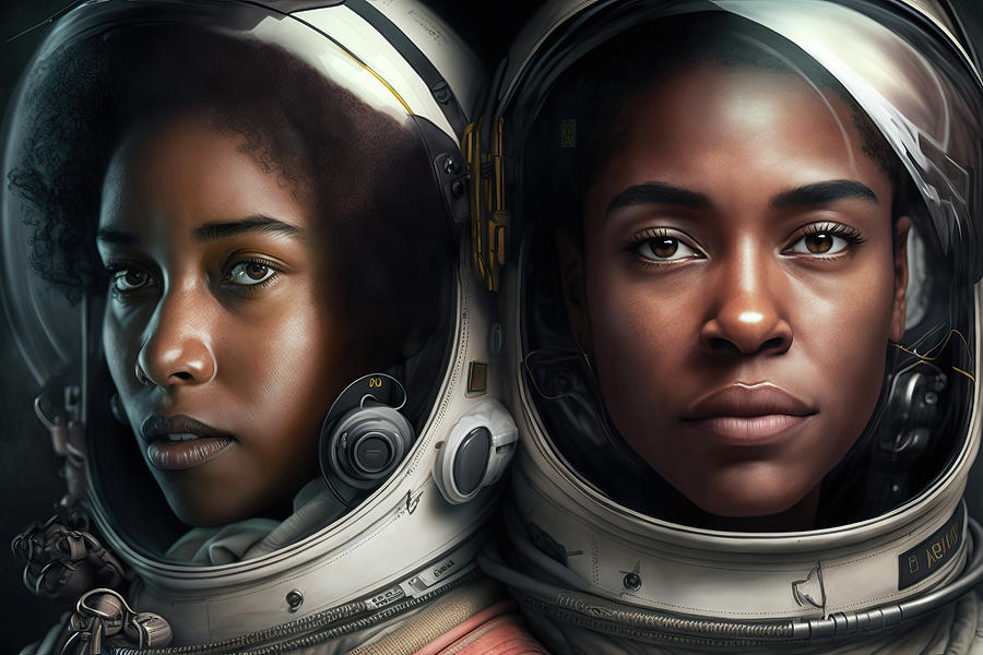 Portrait of two astronauts Digital Art by Dmytro Betsenko - Fine Art ...