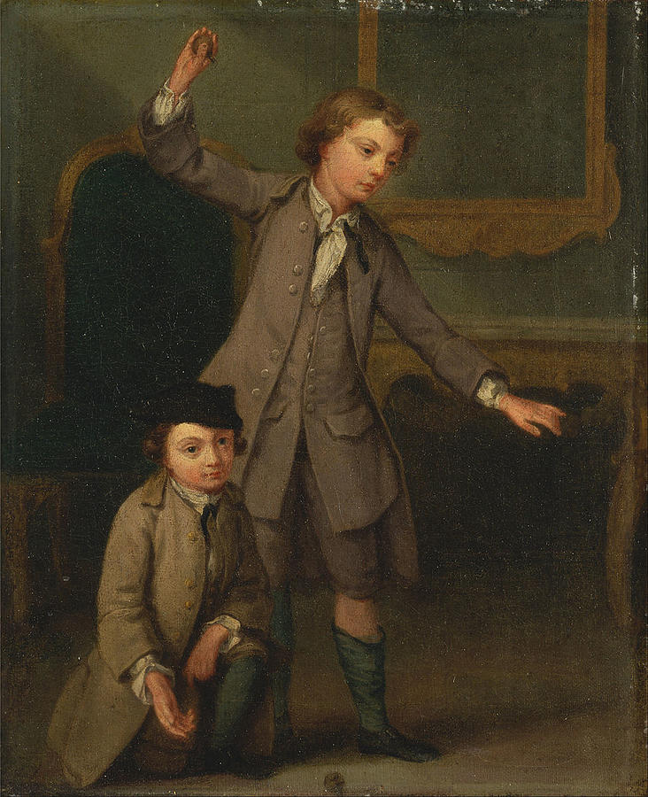 Portrait of Two Boys probably Joseph and John Joseph Nollekens Photograph by Paul Fearn