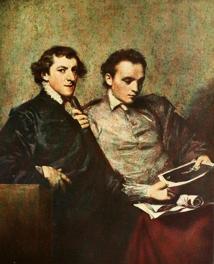 Portrait Painting - Portrait of two Gentlemen by Joshua Reynolds