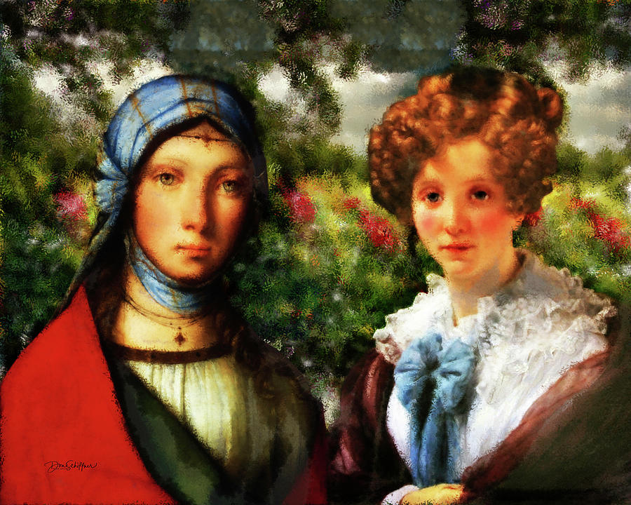 Portrait of Two Sisters Digital Art by Don Schiffner