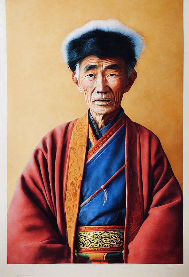 Portrait of very handsome Mongolian elderly male in t 7b9bb93f 5645645b ...