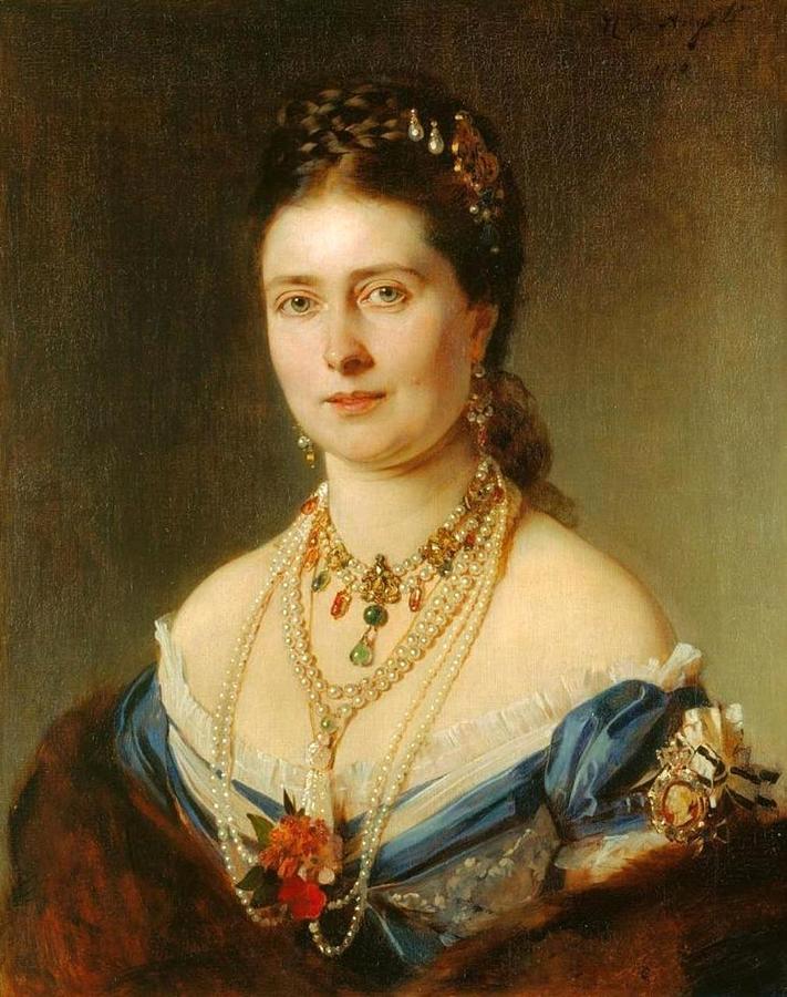 Portrait of Victoria Princess Royal 1840-1901 Painting by Heinrichvon ...