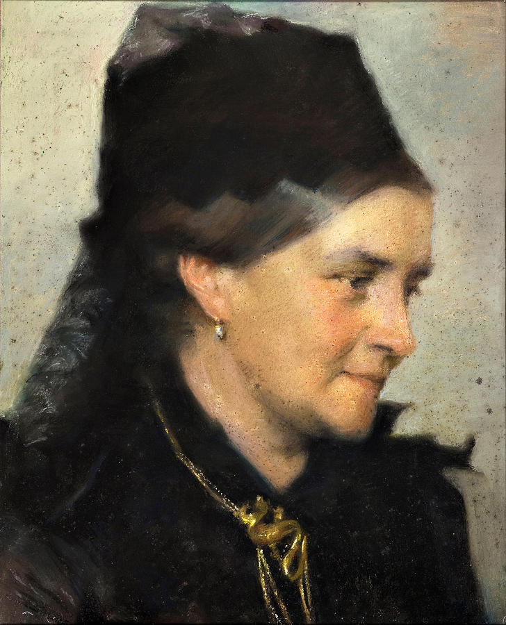 Portrait of Vilhelmine, Ville,  Heise, nee Hage Painting by Frans Schwartz