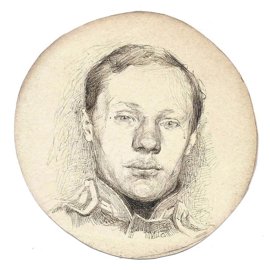 Portrait of Vladimir Papmel. Drawing by Mikhail Vrubel