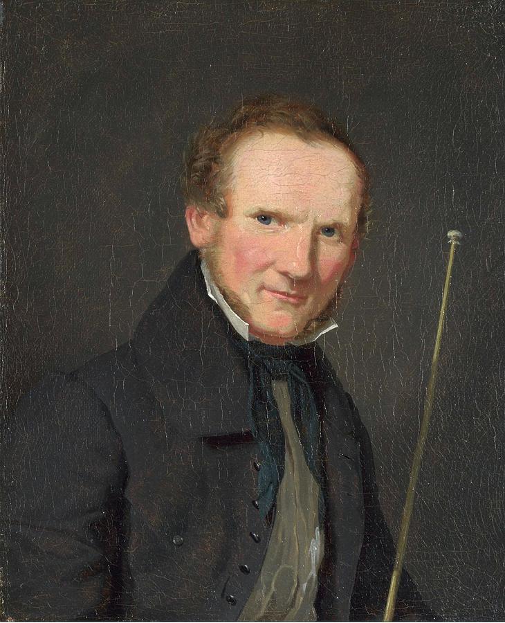 Portrait Painting - Portrait of Wilhelm Bendz by Christen Kobke