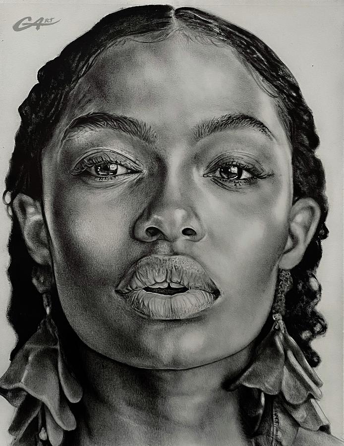 Portrait of Yara Shahidi Drawing by Gustavo Castillo GartNation - Pixels