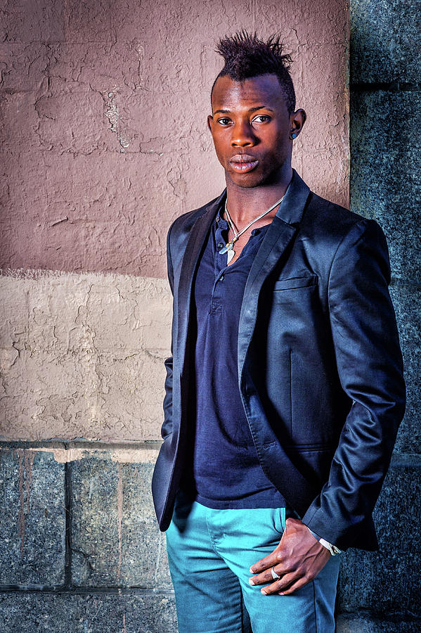 Portrait of Young Black Guy Photograph by Alexander Image