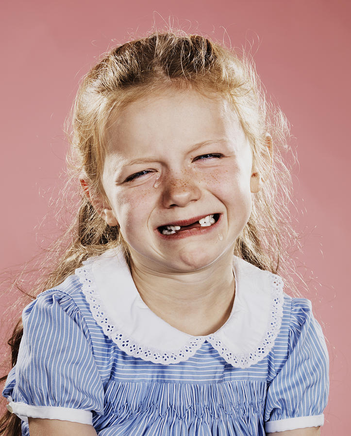 Portrait of young girl crying Photograph by Henrik Sorensen